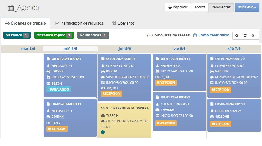 La importancia de la gestión de la agenda en el taller